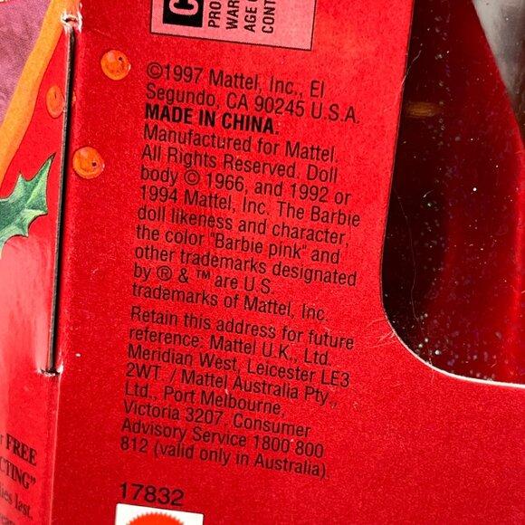 1997 Happy Holidays Special Edition Barbie Doll Mattel 17832 New in Box - Picture 3 of 3